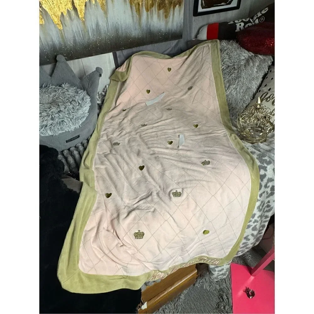Juicy couture vintage velour/velvet travel sleepover blanket